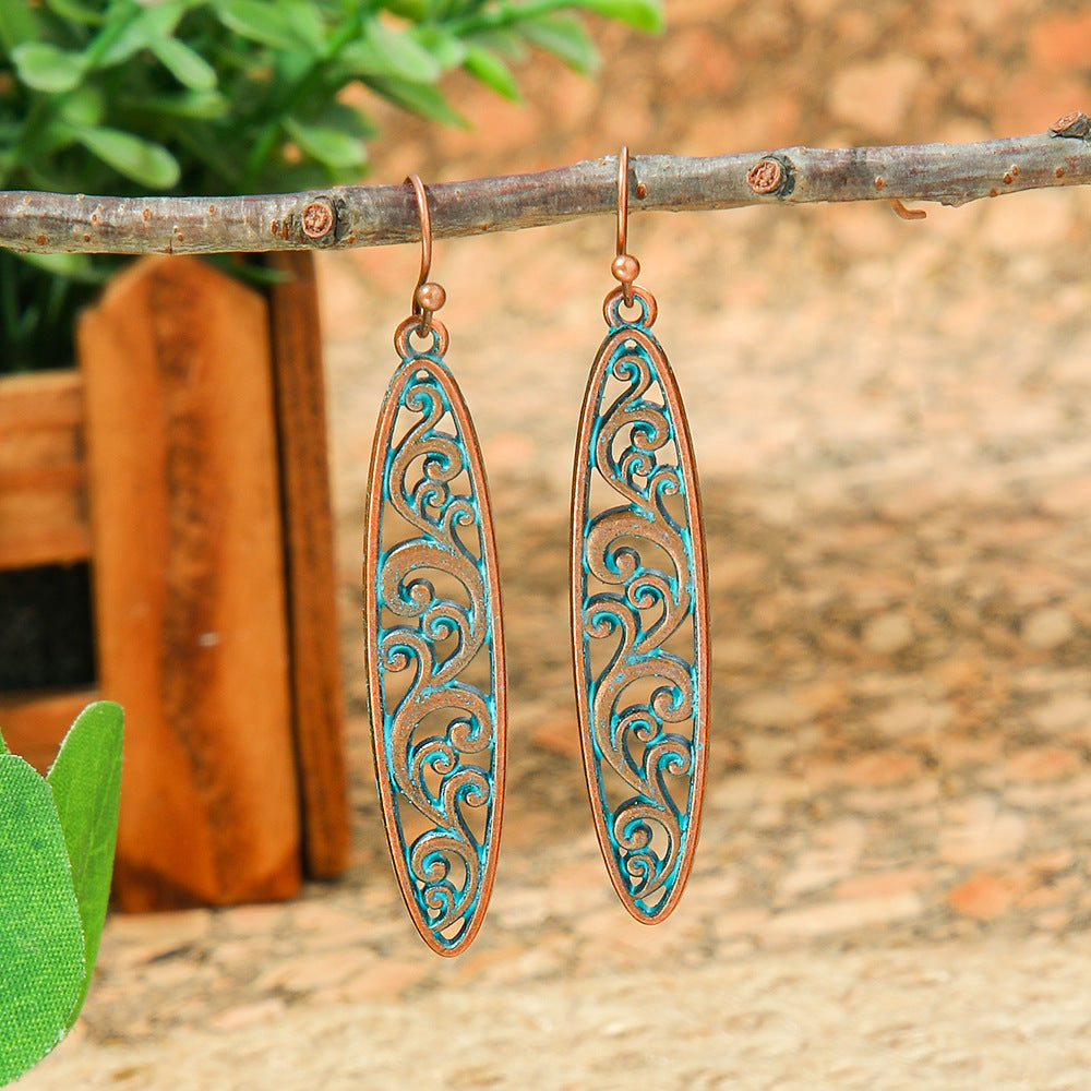 Wholesale Zinc Alloy Bohemian Geometric Hollow Earrings