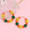 Wholesale  mother's day fashion creative mama letters love printed wooden beads earrings