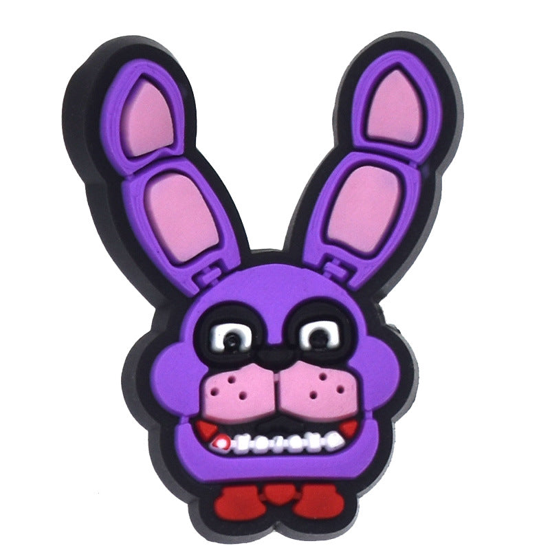 Wholesale Random 100pcs Animal PVC Soft Rubber Shoe Buckle Decoration ACC-SC-RYY074