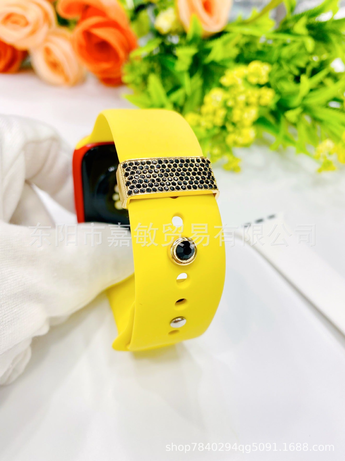 Wholesale New Style 110-Piece Wide Decorative Studs with Rhinestones Suitable for Silicone Watch Strap Decoration Rings,  in Stock with Discount and Direct Shipping
