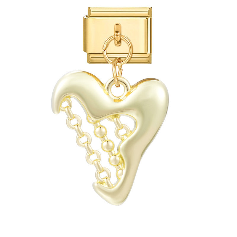 Wholesale Italian Charm Bracelet 9mm DIY Splicing Creative Pendant Stainless Steel Composable Bracelet