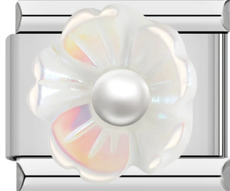 Wholesale Italian Charm Bracelet 9mm DIY Splicing 3D Flower Stainless Steel Composable Bracelet