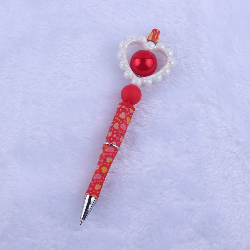 Wholesale Cute cartoon Valentine's Day shape love silicone beaded pen