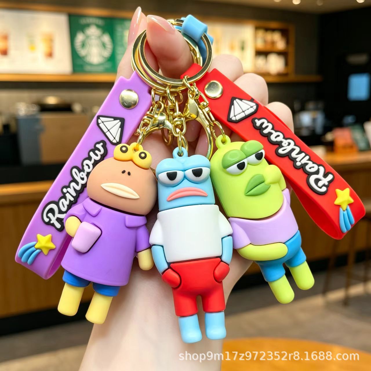 Wholesale SpongeBob Cartoon PVC Keychain - Funny Car Key Accessory or Bag Charm