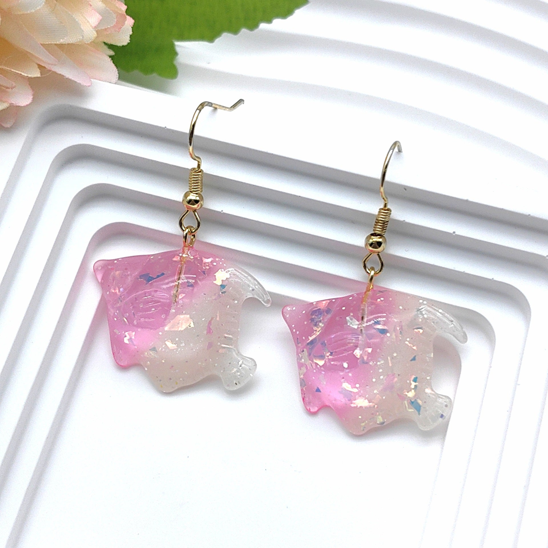 Wholesale Summer Resin Dolphin Fish Starfish Shell Earrings ACC-ES-Xizhao017