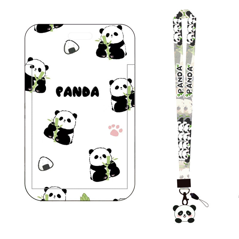 Wholesale 2pcs Cute Panda Protective Case Lanyard Keychain ACC-KC-AShi004