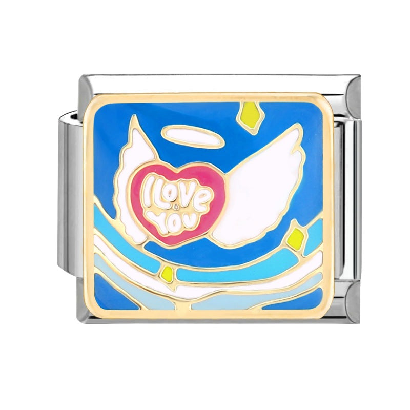 Wholesale Italian Charm Bracelet 9mm DIY Splicing Removable Titanium Steel Composable Bracelet