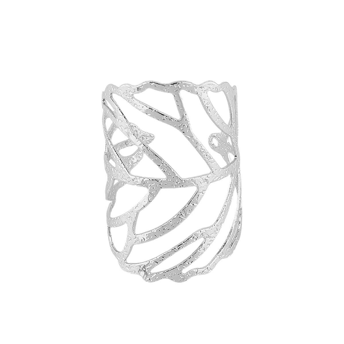 Wholesale Geometric Leaf Cross Opening Bracelet Ring Retro Matchinging Bracelet