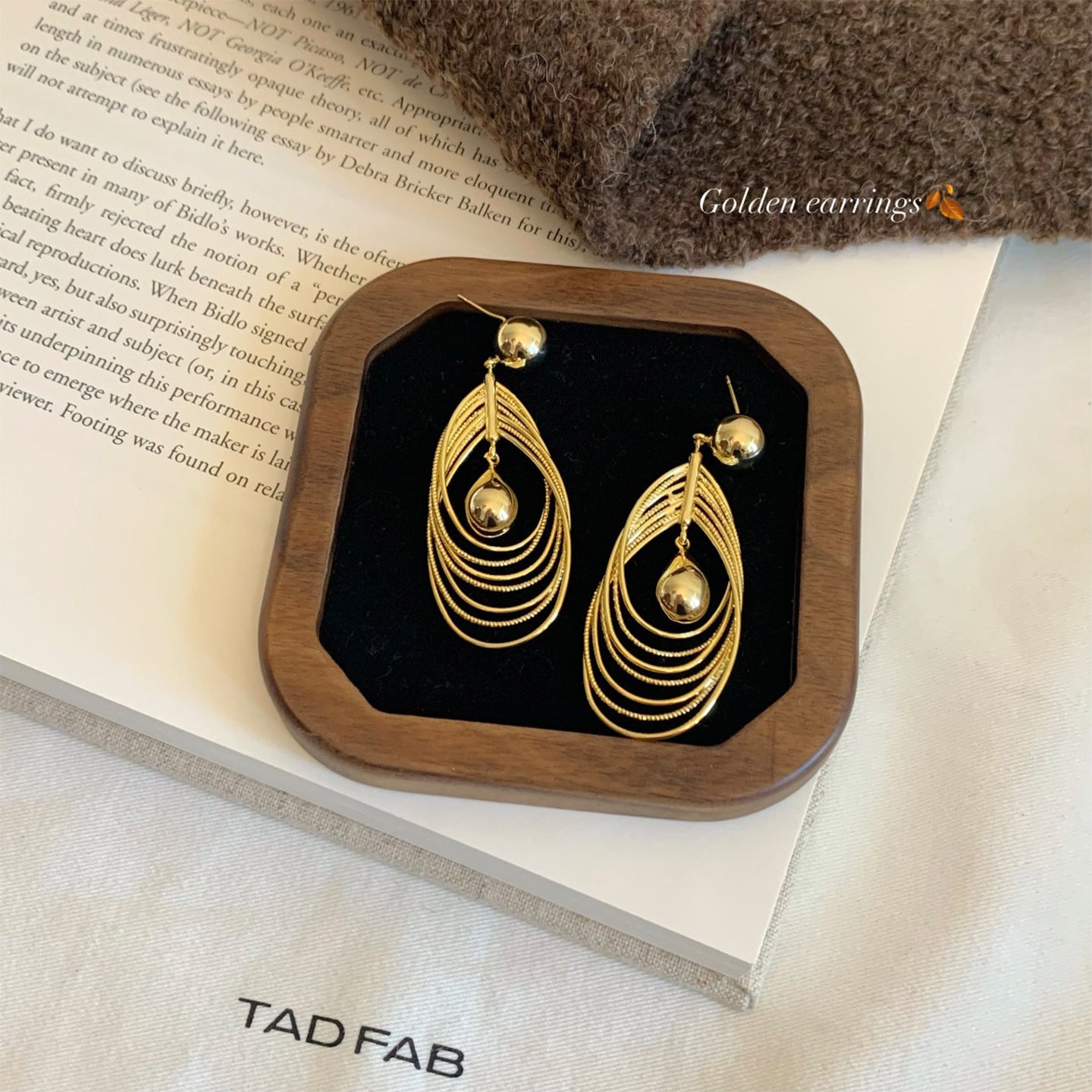 Wholesale Golden Multi-Layer Water Drop Long Earrings Fashion Jewelry Accessory for Party Wear Gift