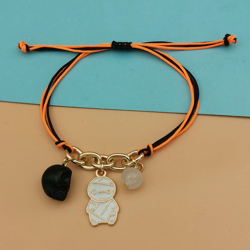 Wholesale Halloween Skull Ghost Cat Pumpkin Luminous Bracelet ACC-BT-Haol006