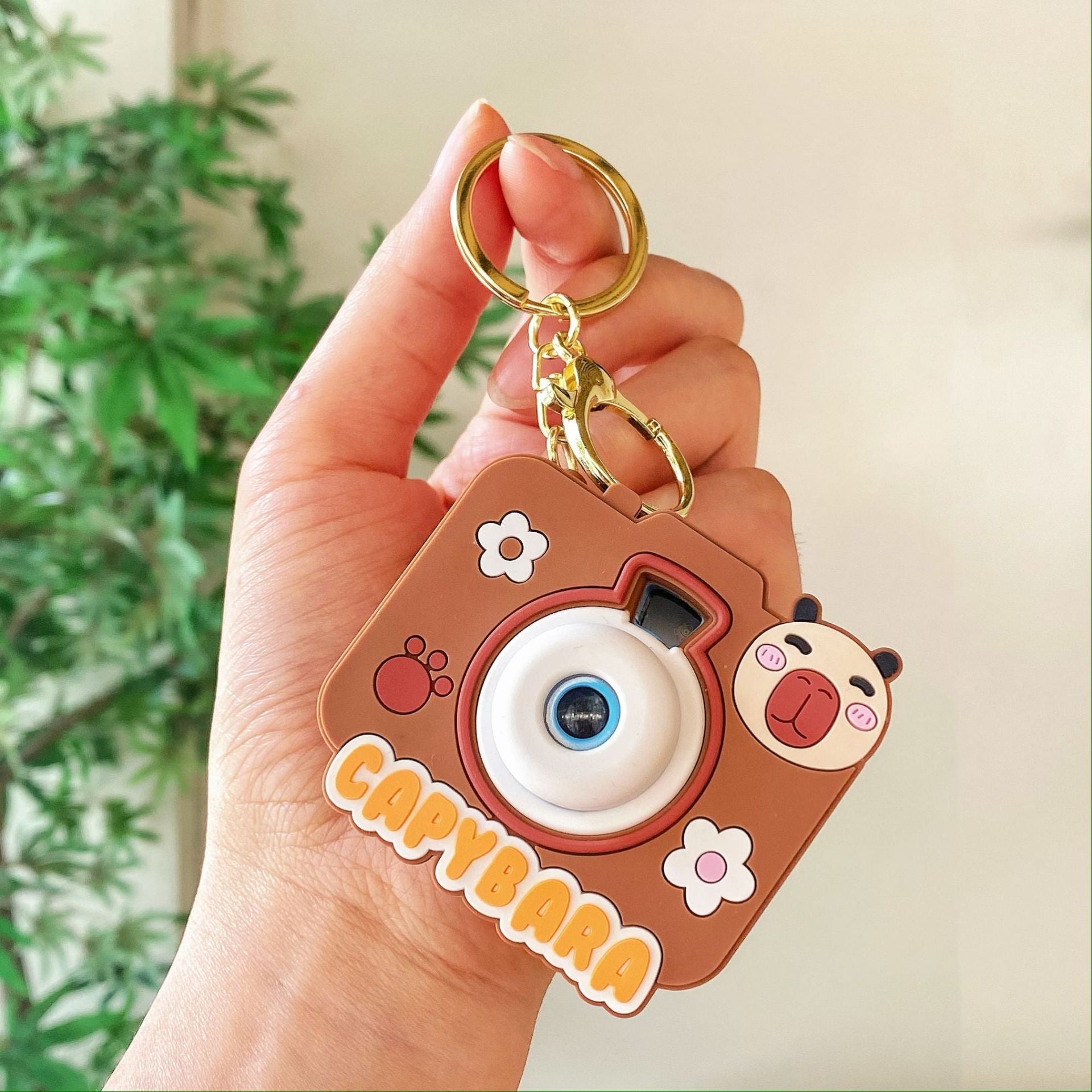 Wholesale Creative Keychain Small Capybara Luminous Silicone Camera Keychain ACC-KC-SJ017