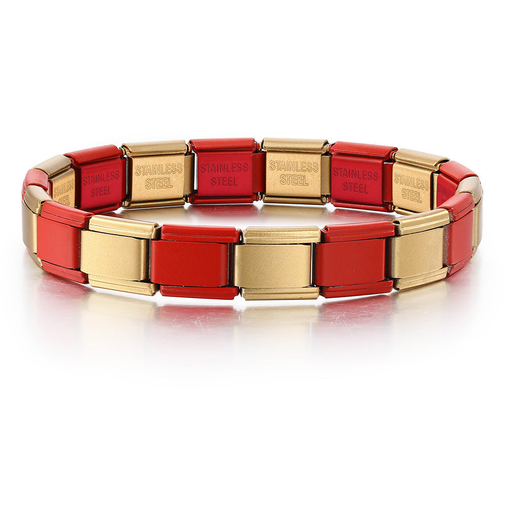 Wholesale Stainless Steel Electroplated Italian Modular Bracelet Chain DIY Fashion Accessory