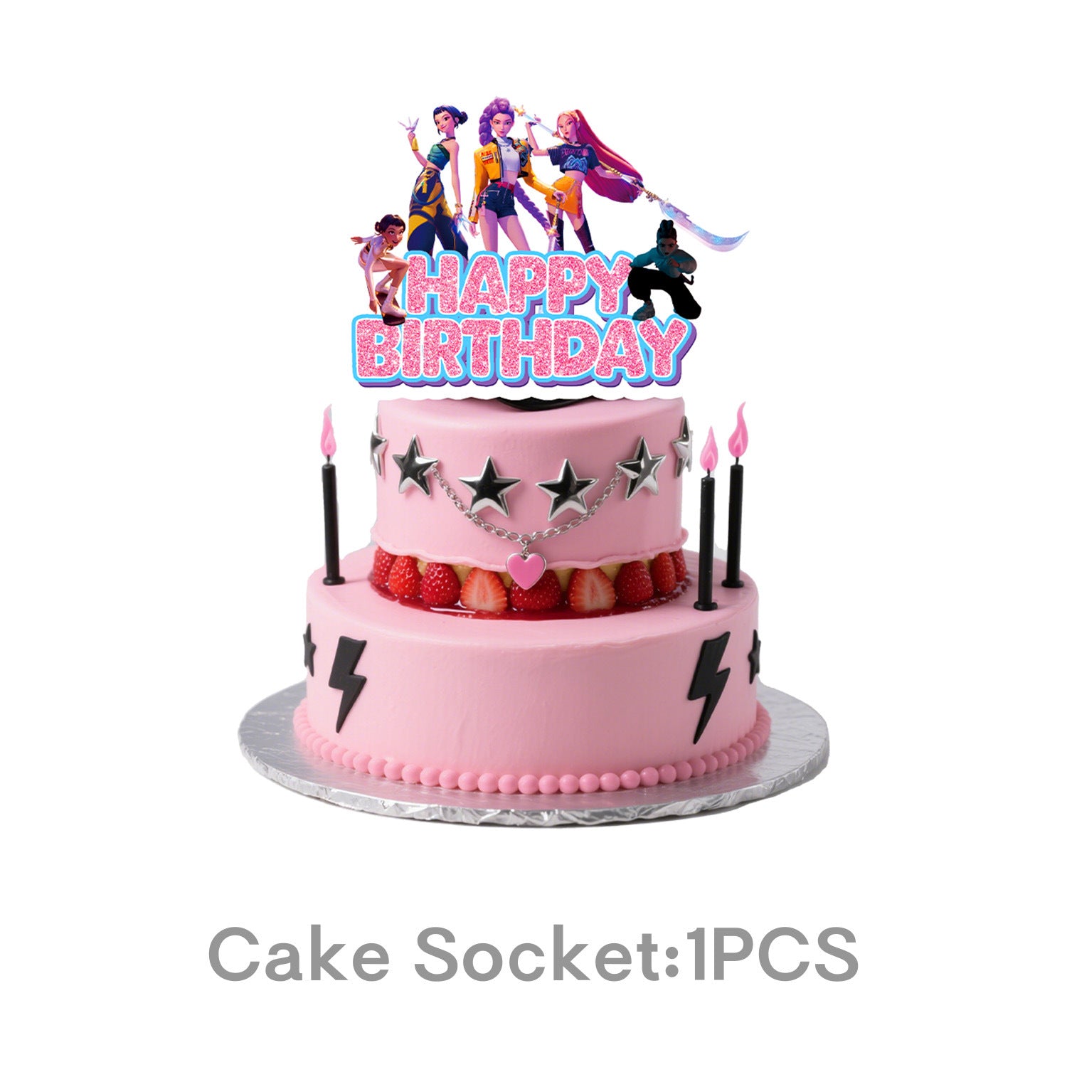 Wholesale KPOP  birthday party decoration tableware supplies atmosphere layout five-piece set kpop
