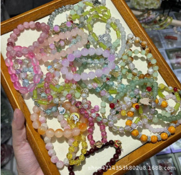 Wholesale Glass Crystal Bead Bracelet Fashion Accessory for Resale