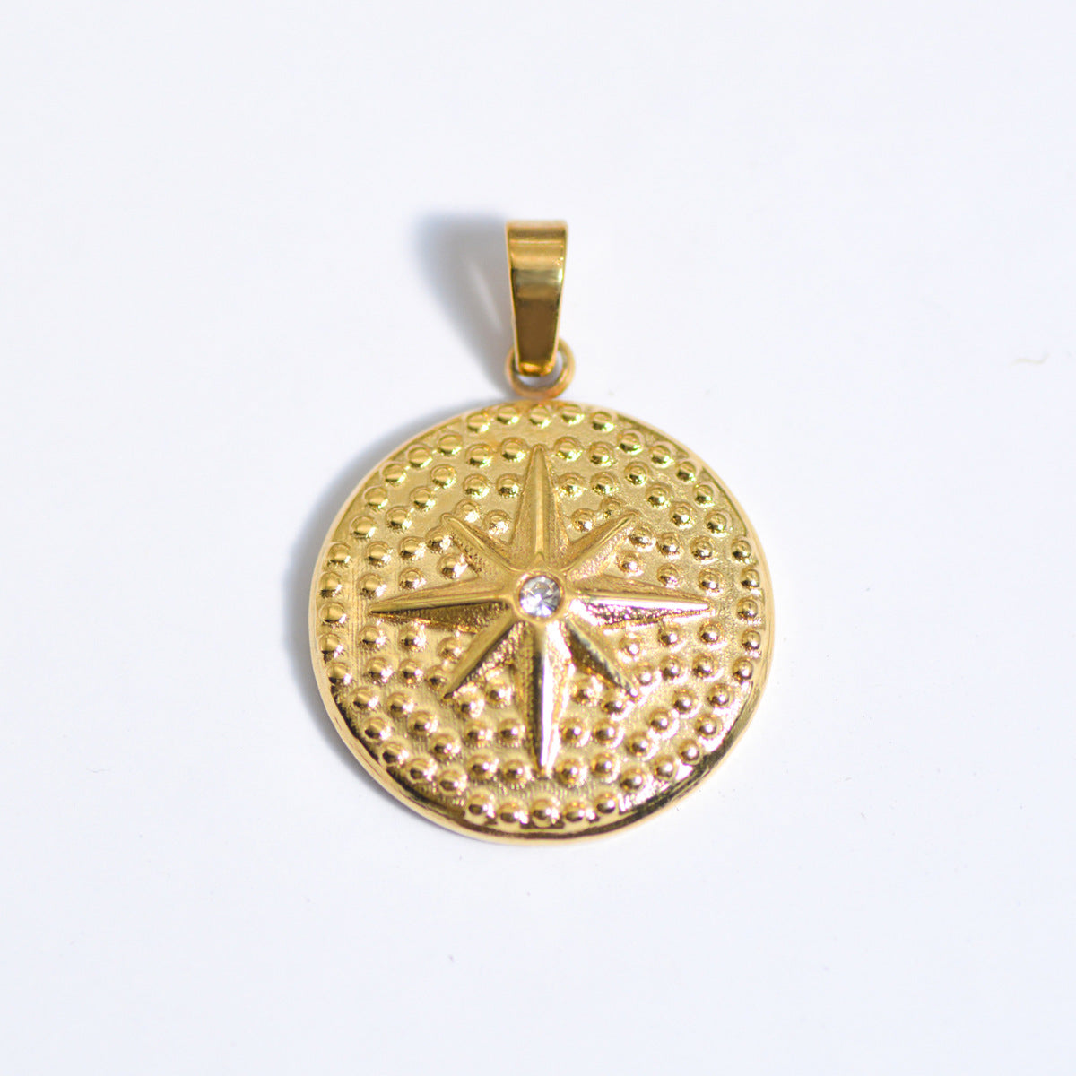 Wholesale Stylish Geometric Stainless Steel Necklace Pendant Natural Stone Drop DIY Jewelry Accessory For Layering And Gift