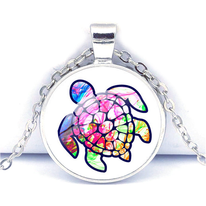 Wholesale Colored Turtle Time Gem Necklace ACC-NE-JiaYun002