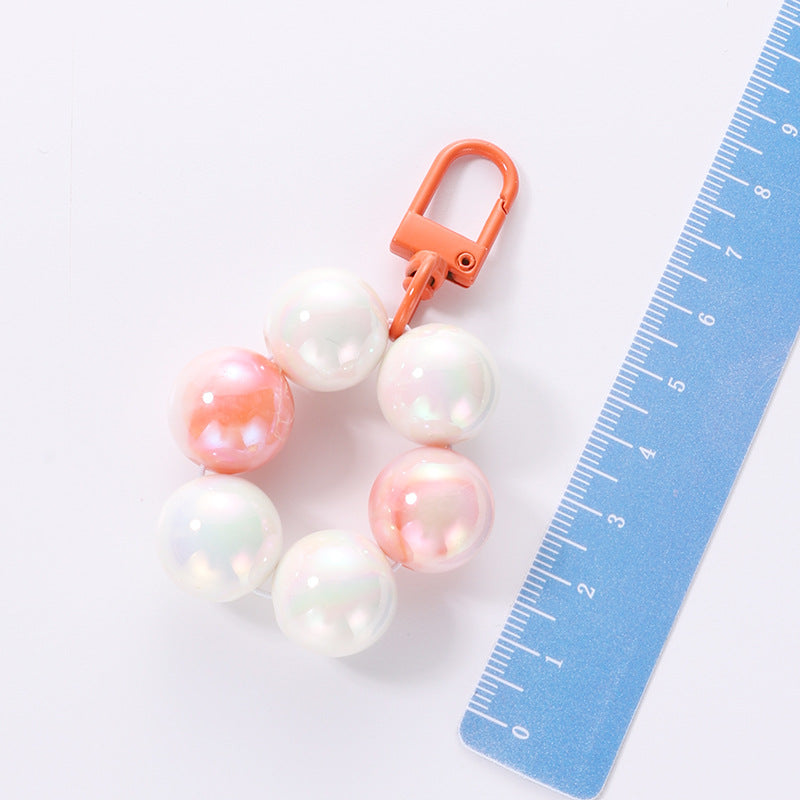 Wholesale Colored Acrylic Beaded Keychain Bag Hanging Accessories ACC-KC-HuiMei013