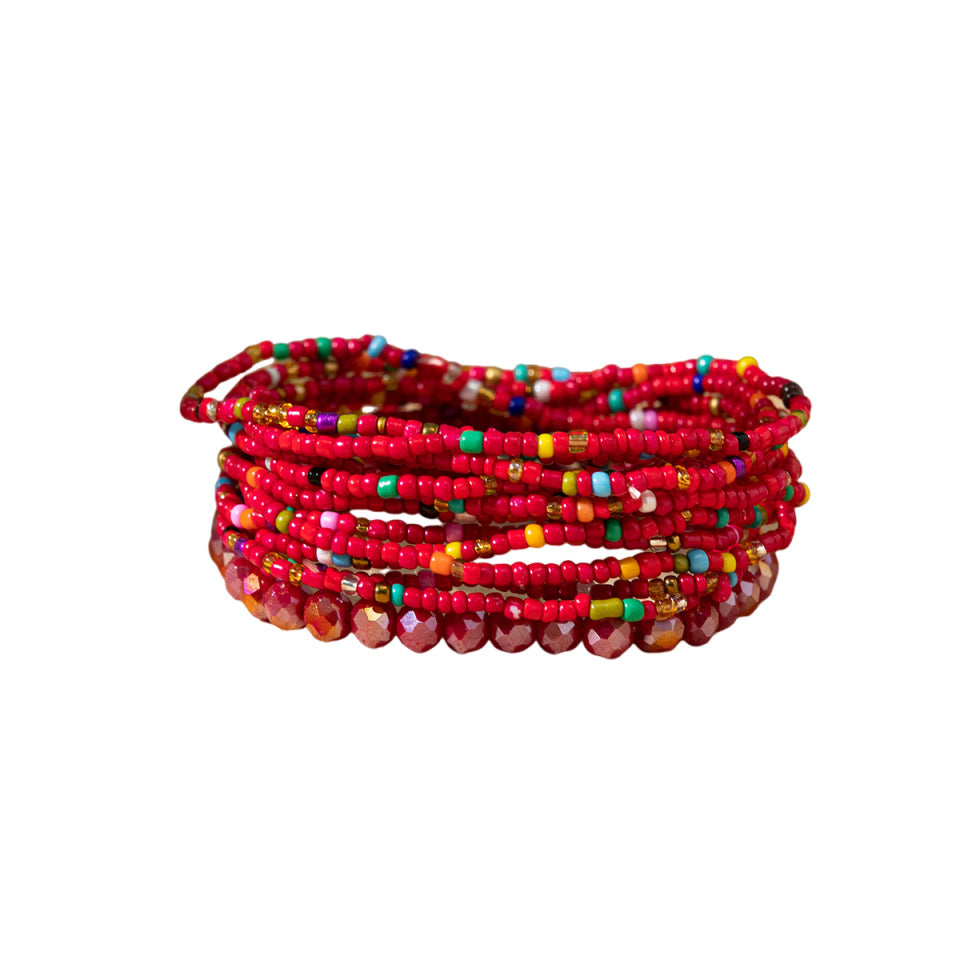 Wholesale Bohemian Colorful Rice Bead Bracelet