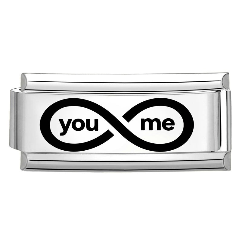 Wholesale 9mm Italian Charm Starter Bracelets DIY Black and white Creative Stainless Steel Composable Bracelet