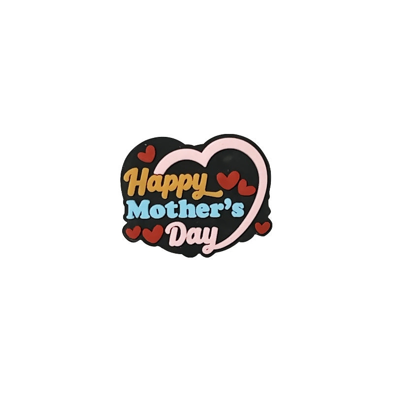 Wholesale Random 10pcs Mother's and Father's Day PVC Soft Glue Focal Beads DIY Beaded Pen Accessories