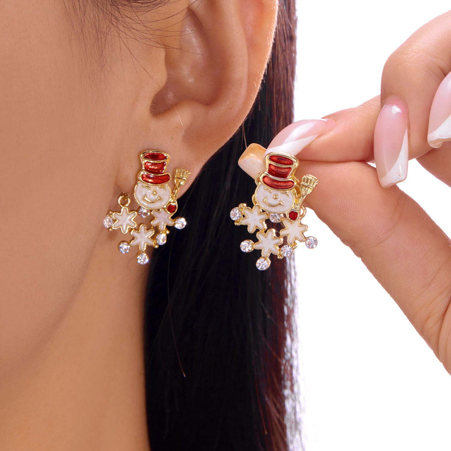 Wholesale Christmas party  colorful bells earrings