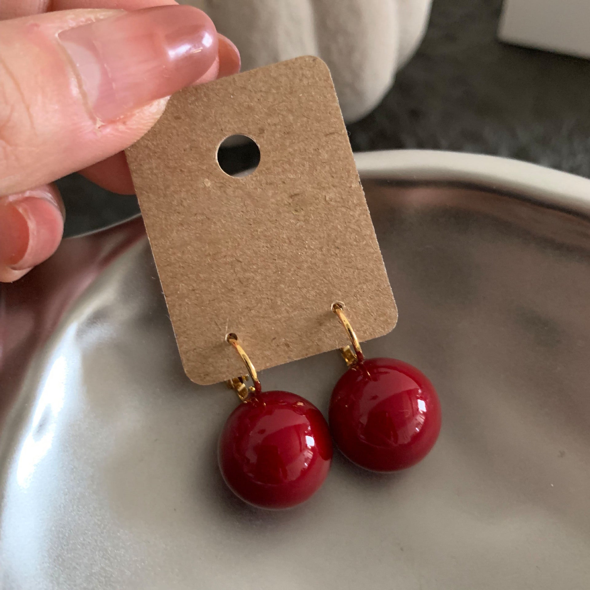 Wholesale Real Gold Plated Pearl Earrings ACC-ES-KJ022