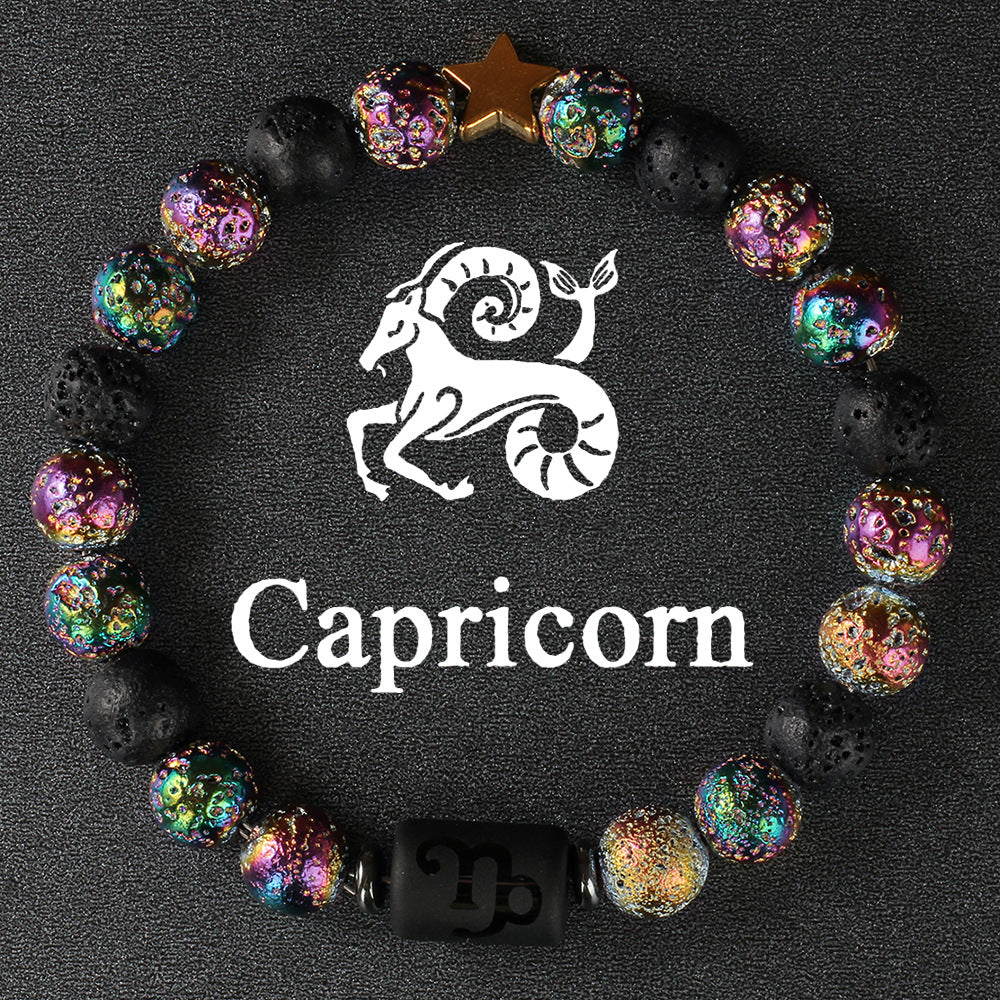 Wholesale 2PCS Natural stone 12 zodiac sign bracelet