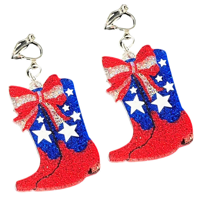 Wholesale American Independence Day fireworks acrylic earrings