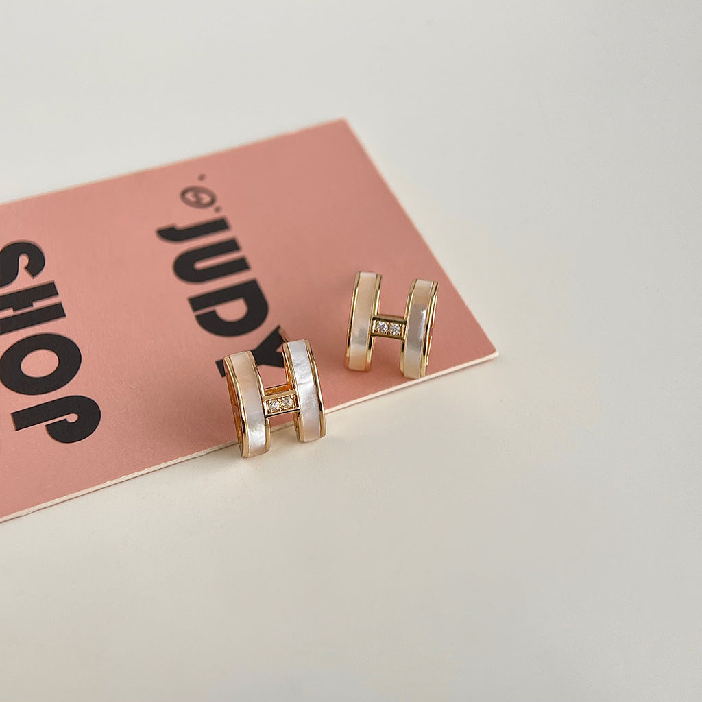 Wholesale Hand-made natural fritillary earrings