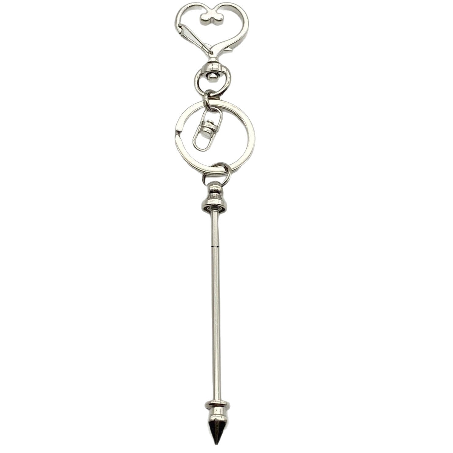 Wholesale  Metal Creative Star Heart beadable Keychain