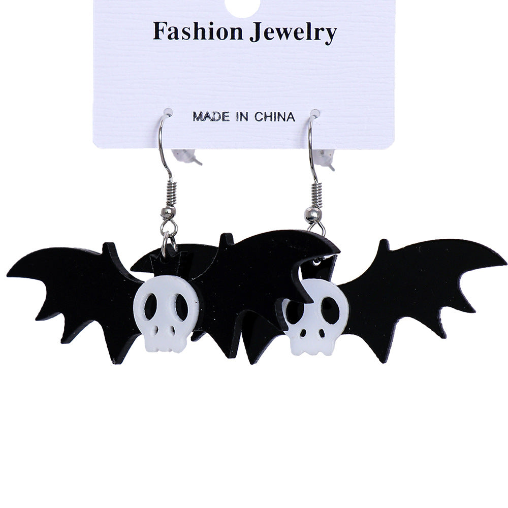 Wholesale Halloween Funny Pumpkin Acrylic Earrings ACC-ES-JuJia015