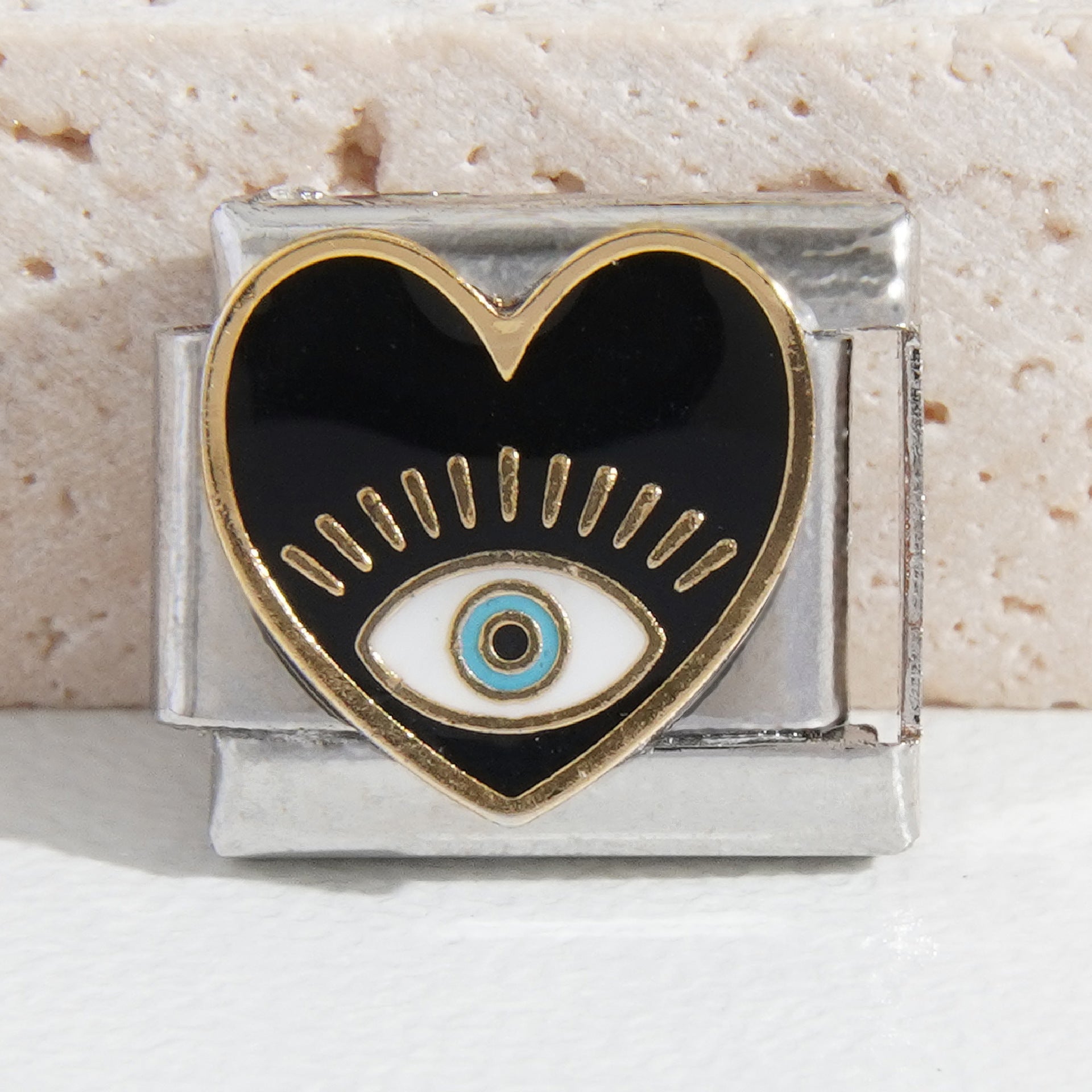 Wholesale Italian Charm Bracelet 9mm DIY Splicing Devil Eye Stainless Steel Composable Bracelet