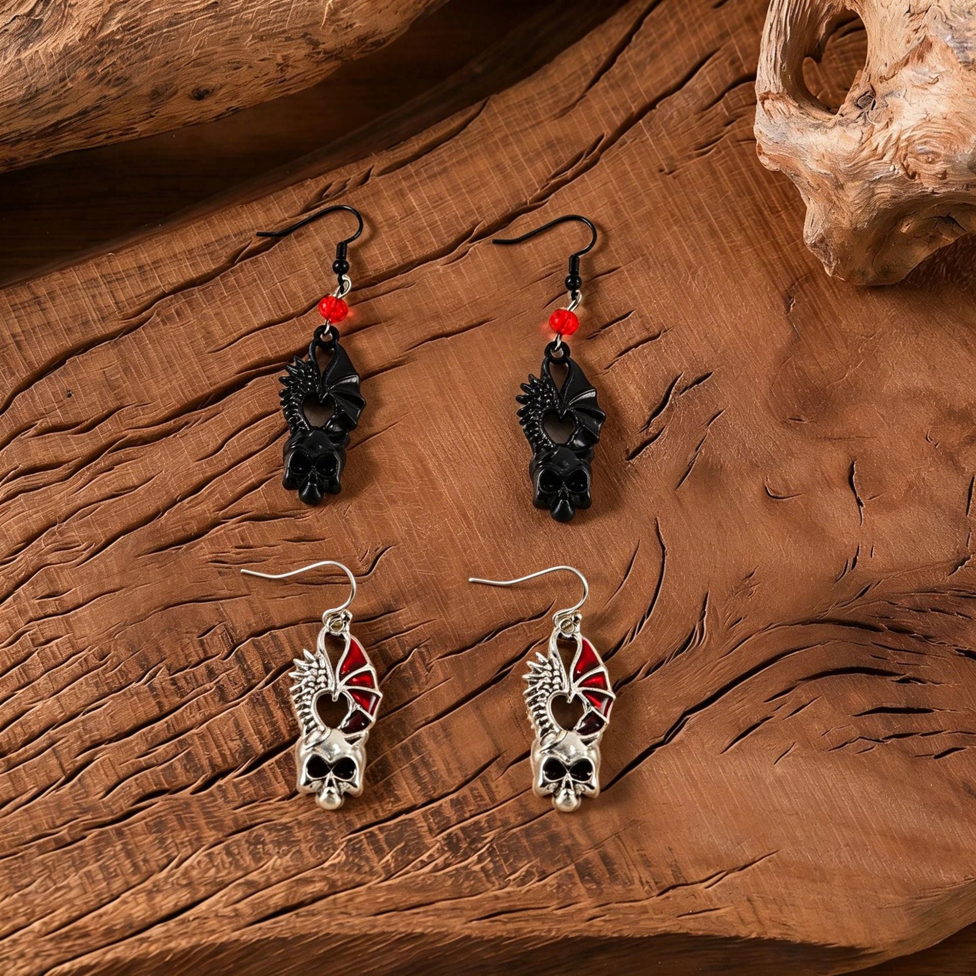Wholesale Retro  Skull Pendant Ear Hooks – Trendy Party Fashion Accessory Gift