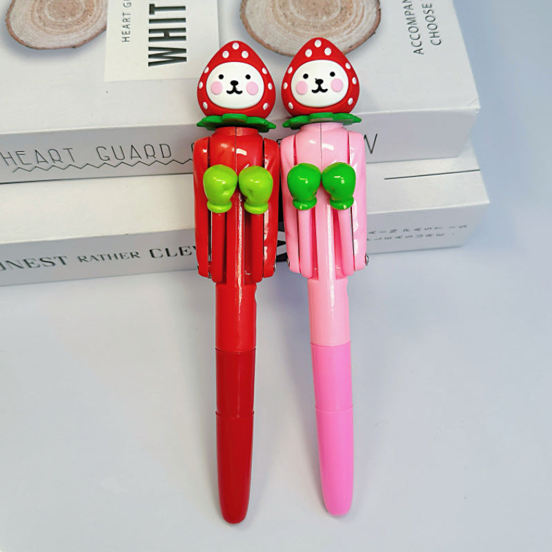 Wholesale Strawberry ballpoint pen  explosive man boxing pen creative pen