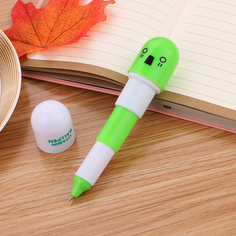 Wholesale Cute Pill Ballpoint Pen Cartoon Retractable Capsule Pen ACC-PN-Liuj015