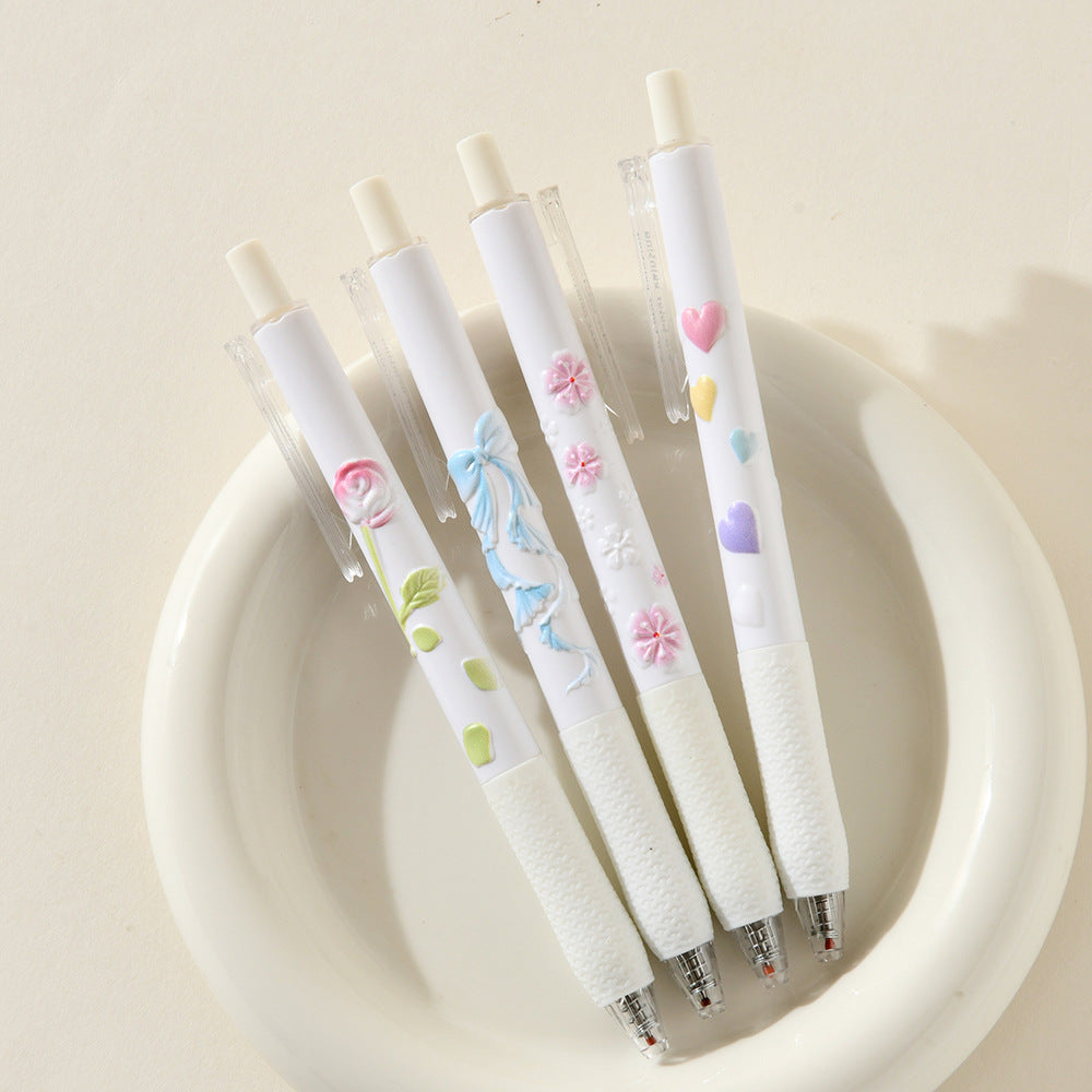 Wholesale leave white fragrance relief pen 3D gel pen ballpoint pen
