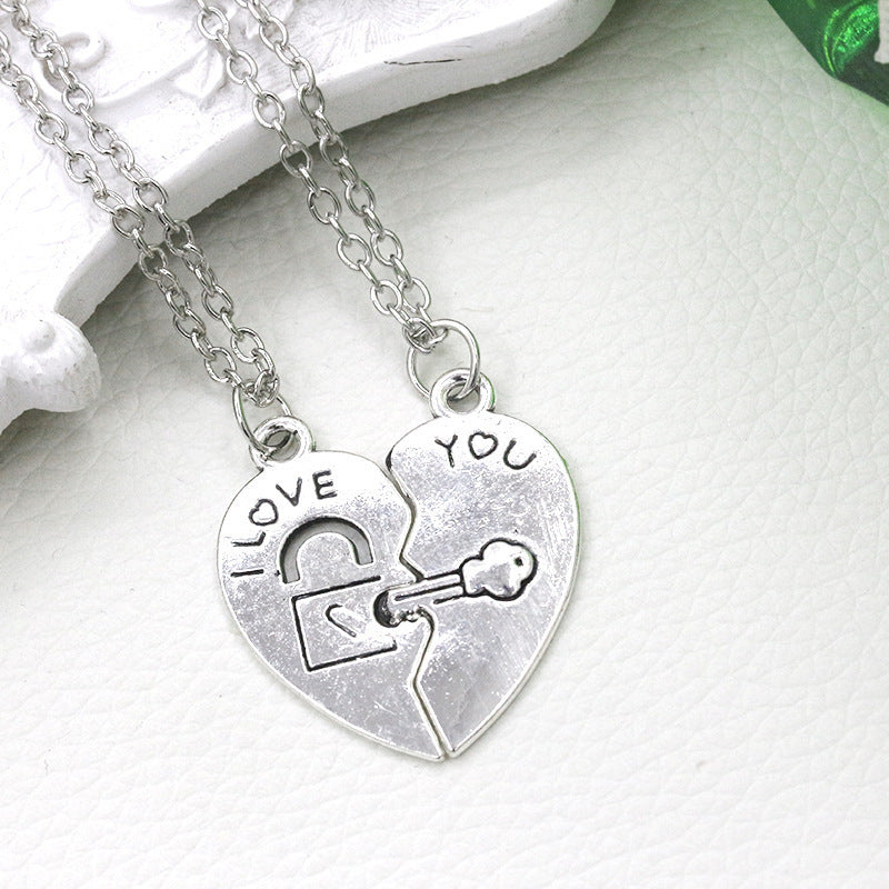 Wholesale Alloy star moon  and sun interlocking best friend necklaces