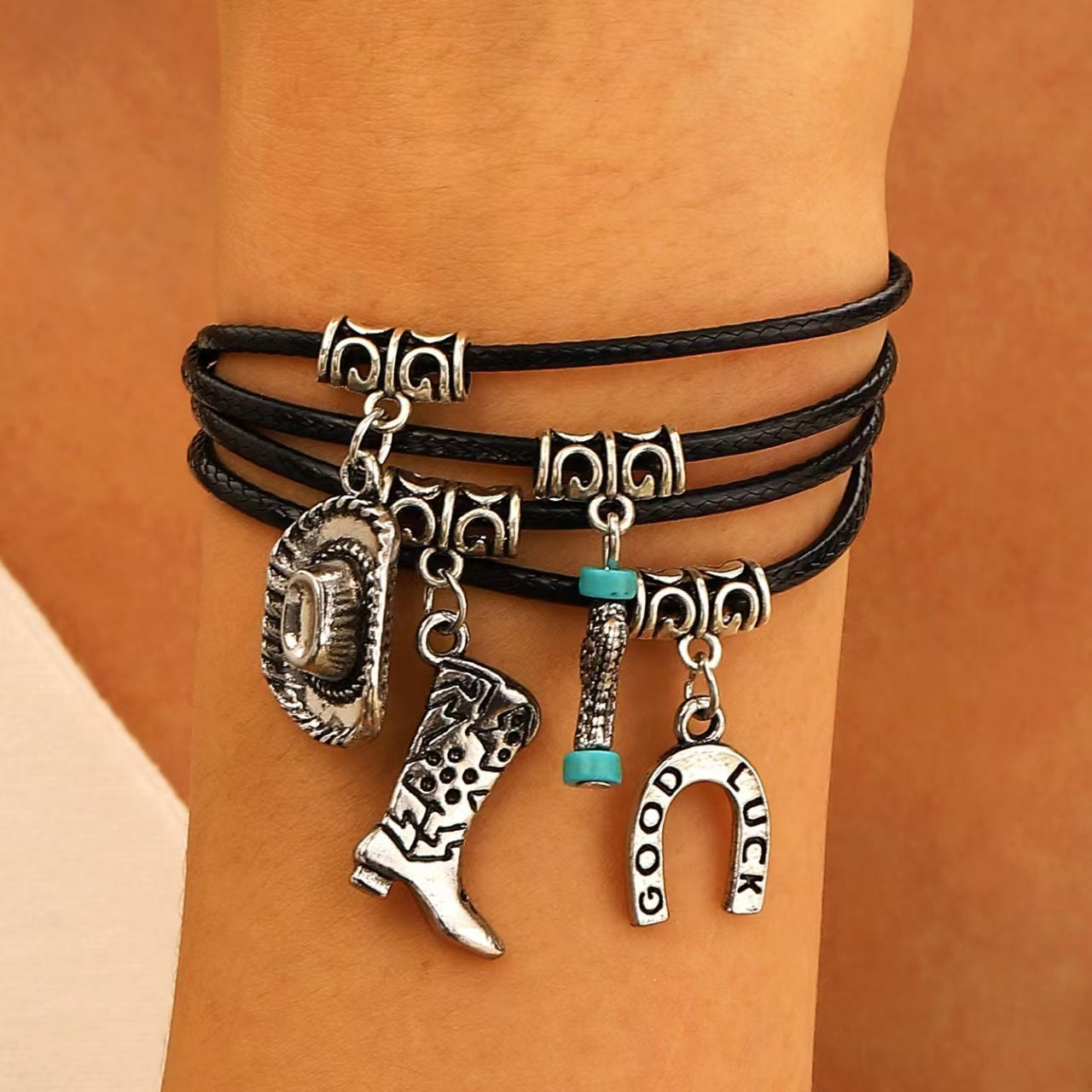 Wholesale Leather boots,  cowboy hat,  bracelet necklace ring