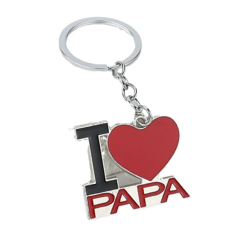 Wholesale Metal Paint Package Pendant Zinc Alloy Letter Keychains ACC-KC-YingYue004