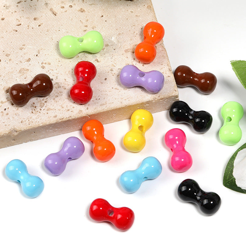 Wholesale 100pcs Acrylic Small Bone Beads Colorful Paint Cashew Beads Diy Accessories ACC-BDS-BLG075