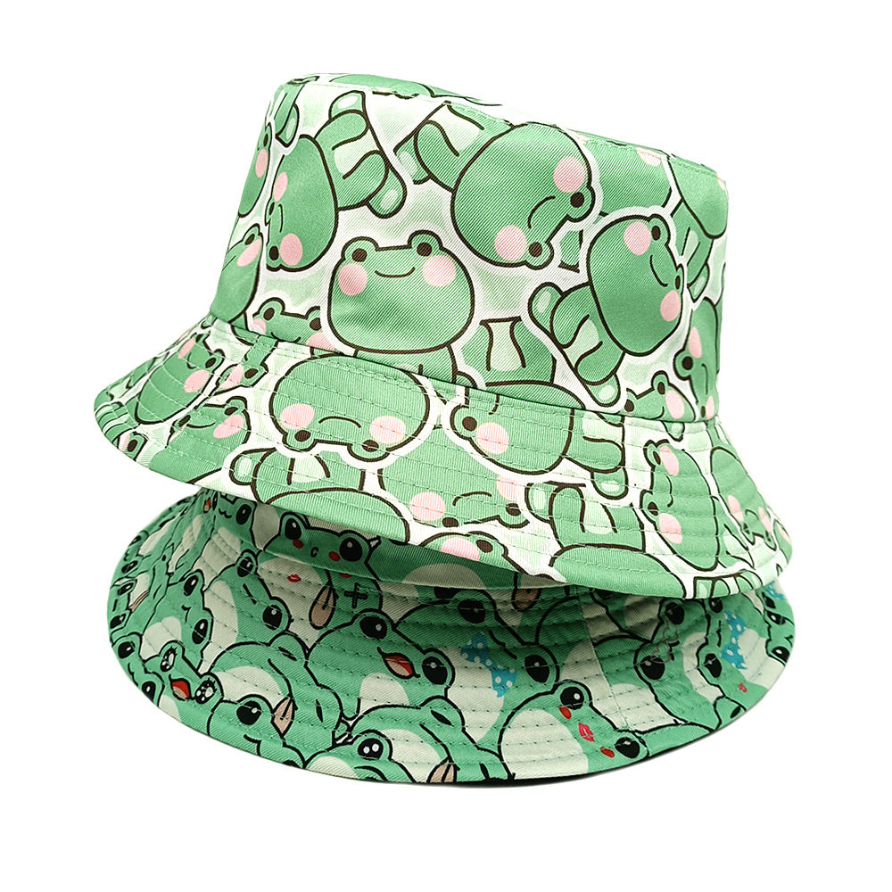 Wholesale Frog Pattern Fisherman Hat Bucket Hat