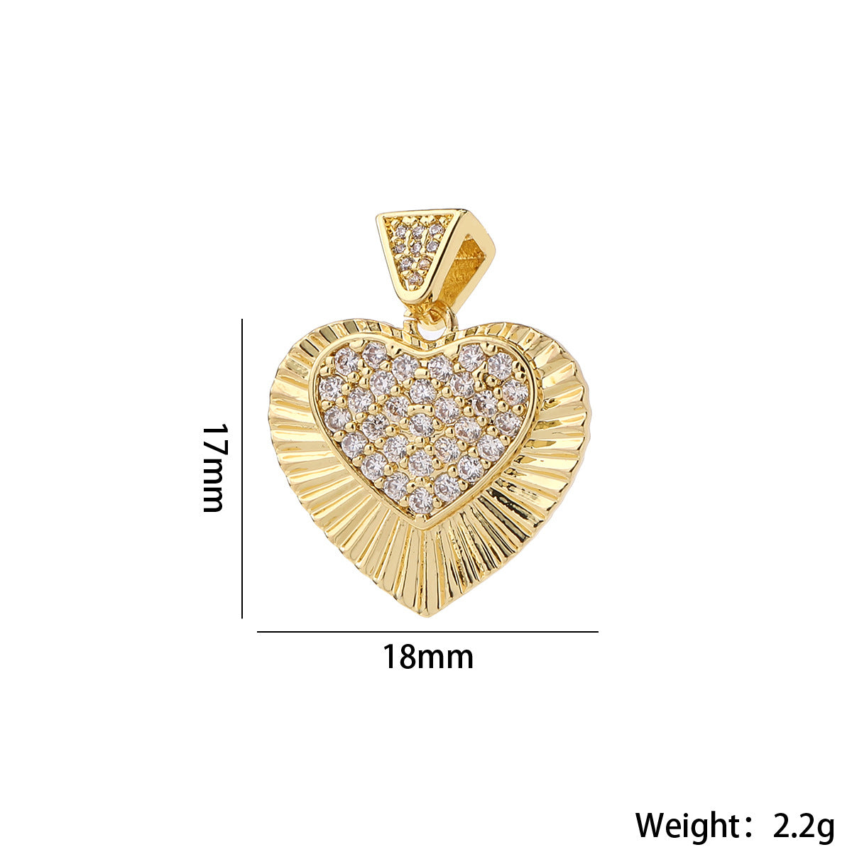 Wholesale Vintage Cross Pendant Gold Plated Brass Zircon DIY Necklace Fashion Accessory