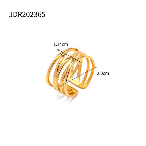 Wholesale Stainless Steel Exaggerated Ring Irregular Jewelry