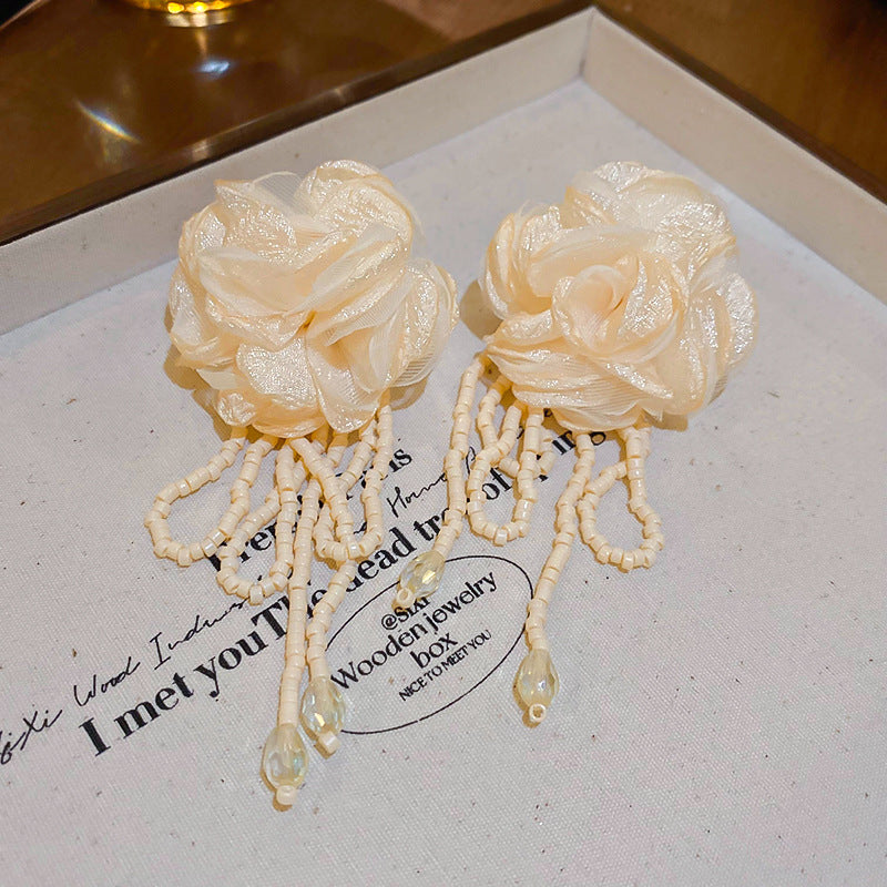 Wholesale Yellow Flower Earrings Exaggerated Stud Earrings Statemente Earrings Ear Studs ACC-ES-Huih001