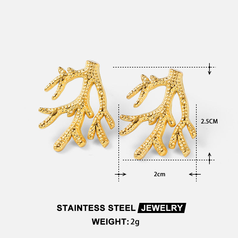 Wholesale Ocean Conch Rhinestone Pearl Earrings Stainless Steel Statement Ear Studs Fashion Accessory