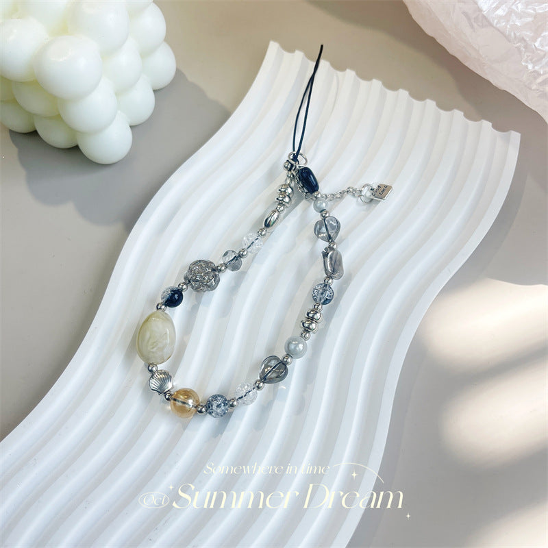 Wholesale lanyard lucky Camellia Lanyard chain keychain