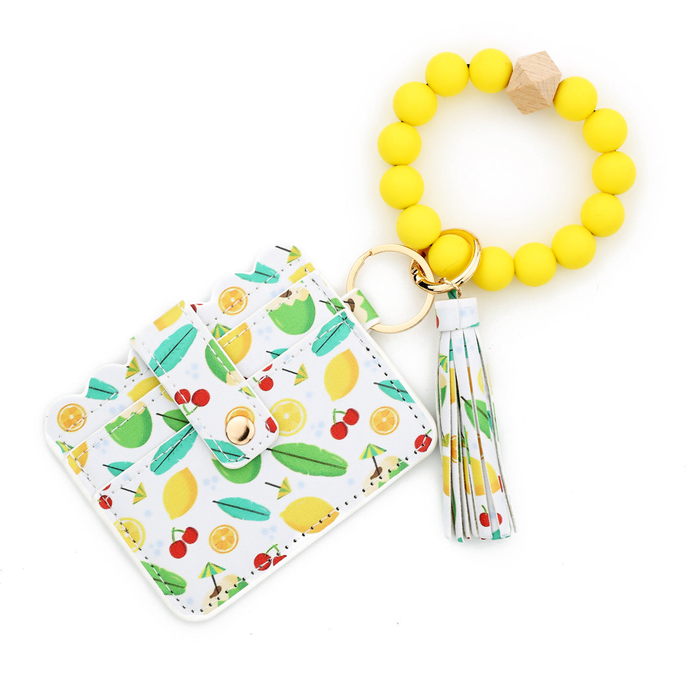 Wholesale Silicone Beads Multi-layer Bracelet Wristlet Keychain