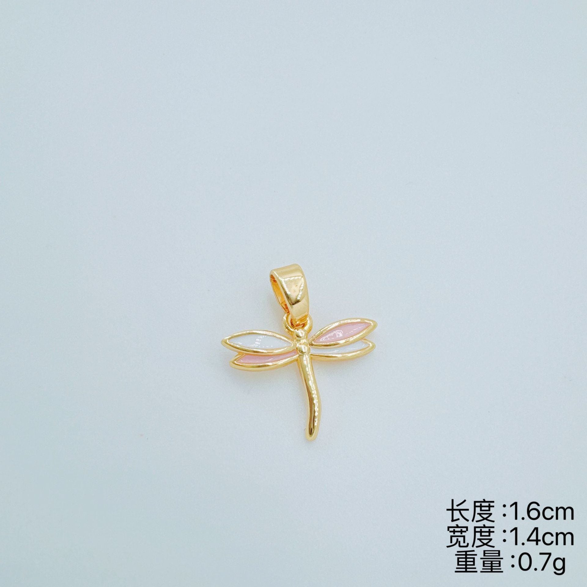 Wholesale Stylish Dragonfly Flower Pendant Necklace Copper Plated Gold Tone Jewelry Accessory for Everyday Wear