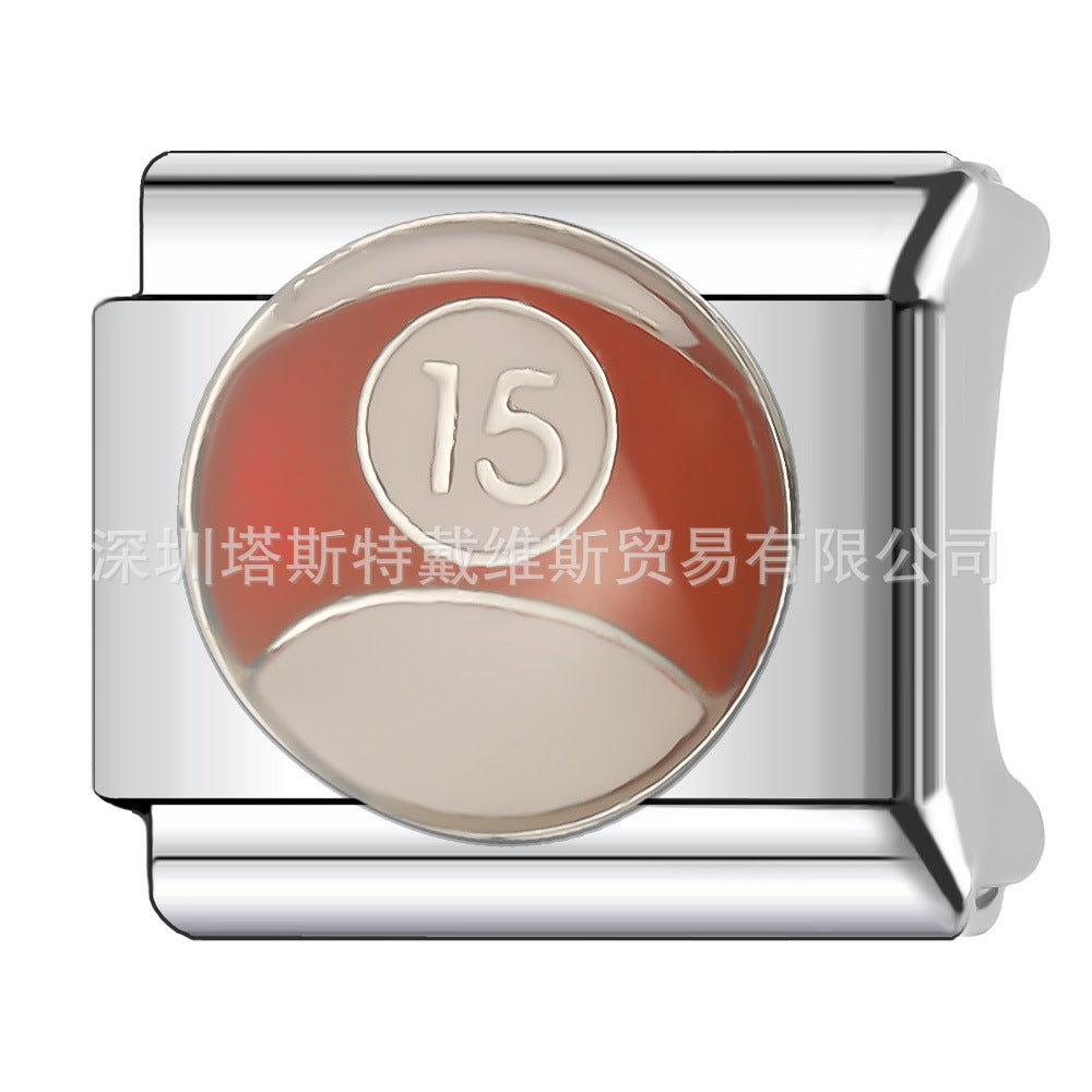 Wholesale 9mm Italian Charm Starter Bracelets DIY square Single Section Creative Stainless Steel Composable Bracelet