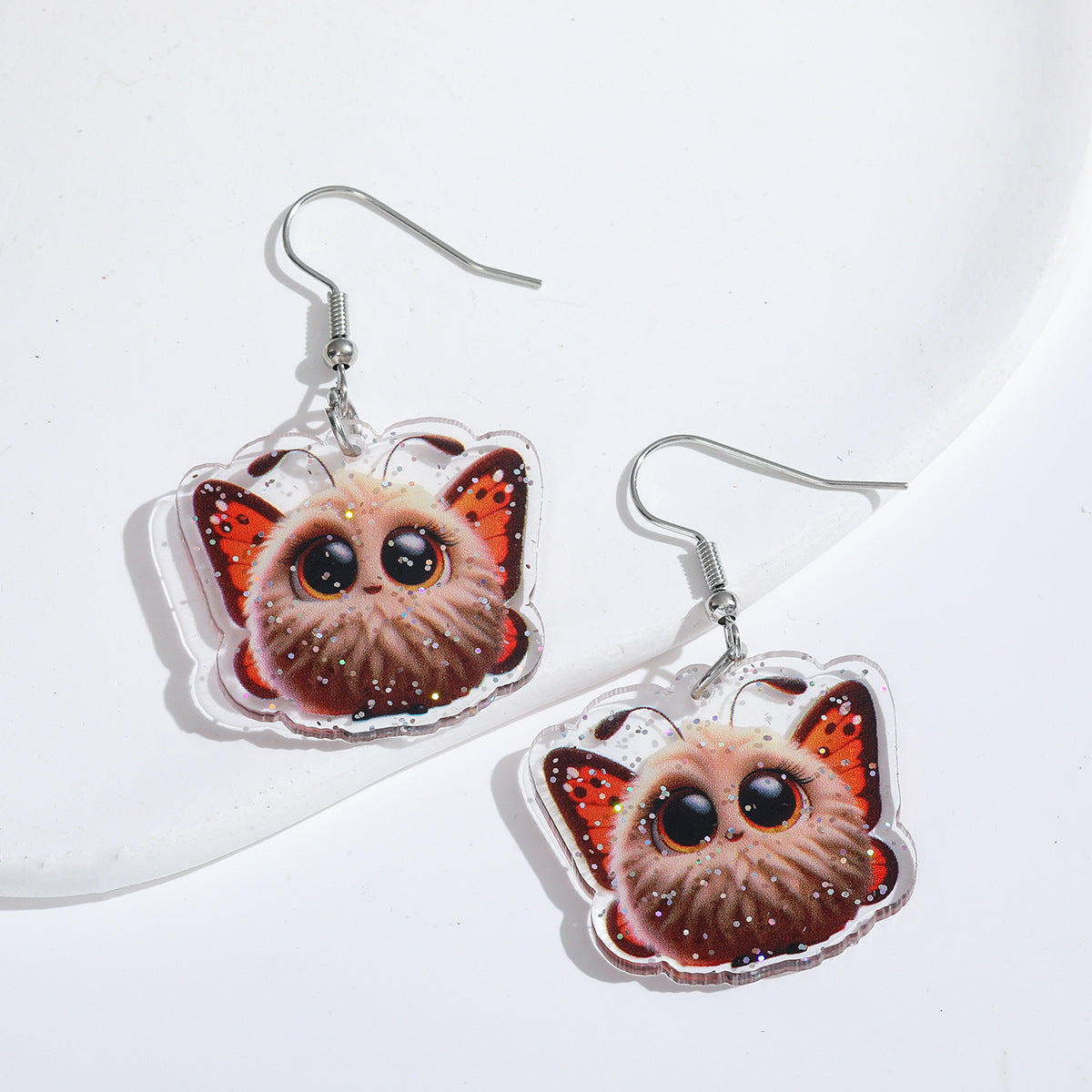 Wholesale Gradient Butterfly Colorful Acrylic Earrings ACC-ES-AnDao040